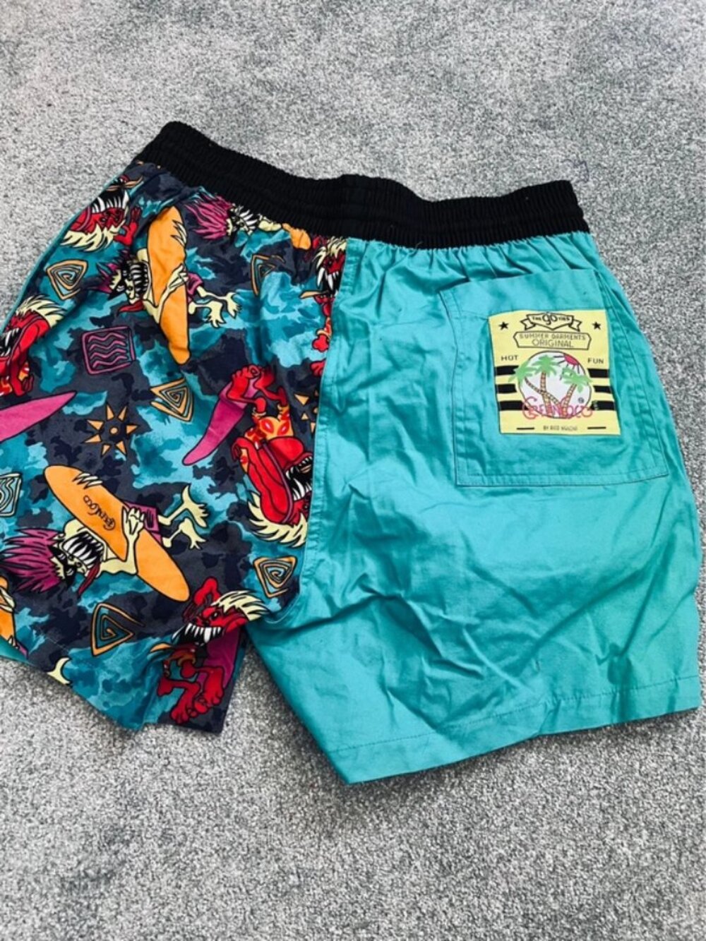 90’s vintage Green Coco By Rico Mancini Tropical Summer Shorts - Picture 4 of 4